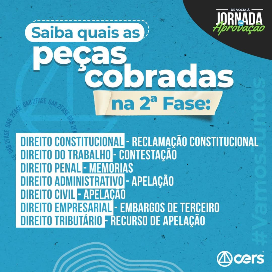 Peças cobradas na 2ª Fase do XXXII Exame de Ordem